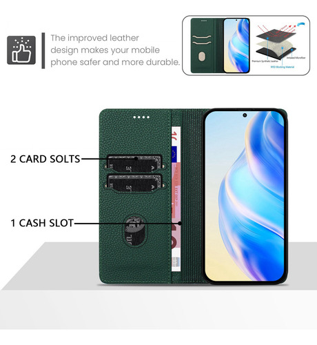 Funda Para Teléfono Sharp Aquos Sense 9 Plus, Tarjetero, Ranura E
