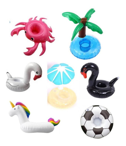 Portavasos Inflables 1 Cisne 1 C Angrejo 1 Unicornio