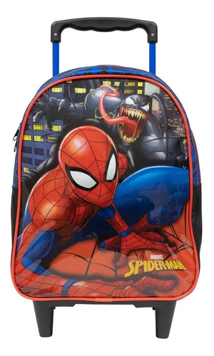 Mochila Infantil Homem Aranha Rodinhas Escolar Spiderman G