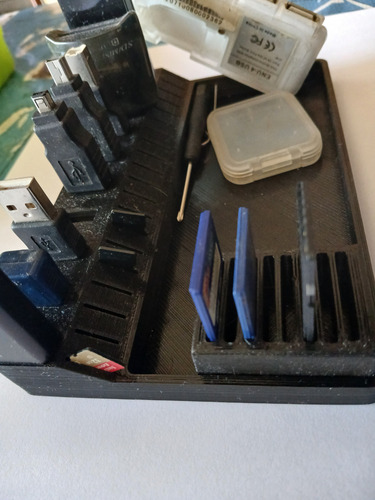 Organizador Pen Drive, Sd Y Micro Sd Negro