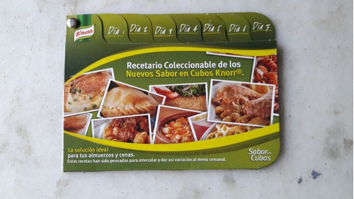 Recetario Los Nuevos Sabores En Cubos Knorr