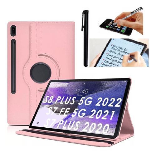 Funda 360° + Lapiz Optico Para Samsung Tab S8 Plus Sm-x800