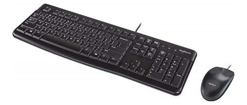 Imagen 2 de 6 de Kit Teclado Español + Mouse Logitech Mk120 Cable Usb 1000dpi