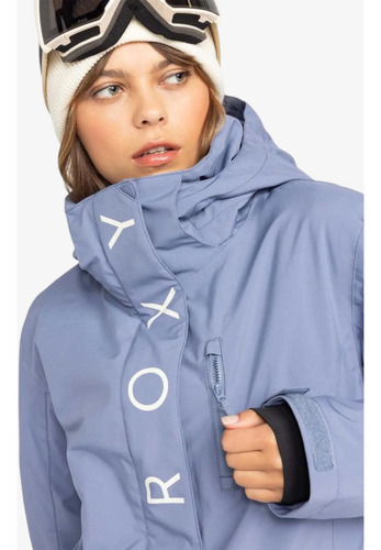 Campera Snow Roxy Jetty Solid Np Celeste Oscuro S