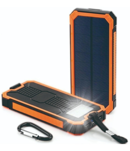 Cargador Solar Con Cable De Carga Y Luz Led