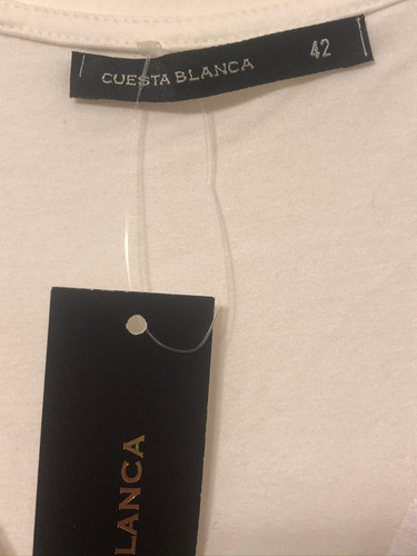 Musculosa Cuesta Blanca De Gasa Y Algodón.nueva Con Etiqueta