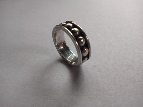 Anillo De Plata Macizo 7,2 Gms Número 17/ 18 Mm De Diámetro (Usado)