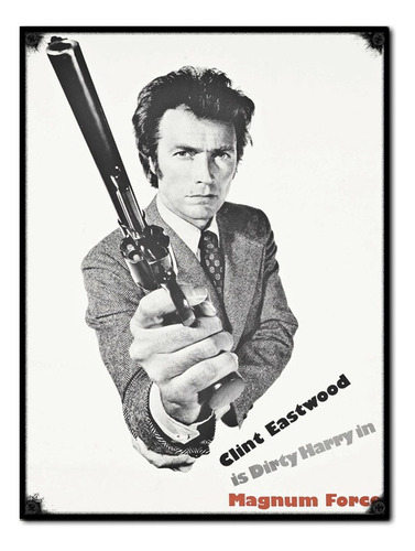 #1303 - Cuadro Decorativo Vintage Clint Eastwood Harry Cine