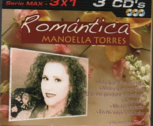 Cd Manoella Torres, Romantica 3 Cds, Origina Nuevo Y Sellado