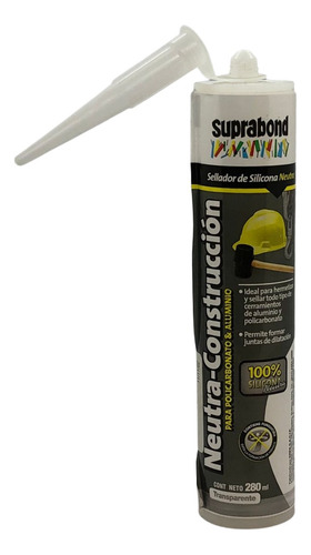 Sellador De Silicona Neutra Construcción Suprabond 280ml