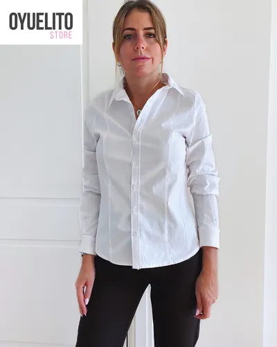 Camisa blanca mujer entallada hot sale