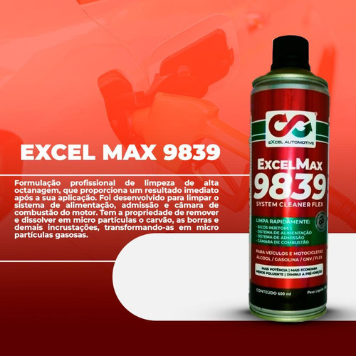 Descarbonizante Excel Max System Cleaner 9839 Flex 02 Unds