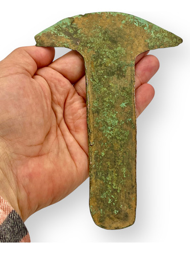 Tajadera O Hachuela Cobre Azteca Siglos 16-19 500 Años Antig (Usado)