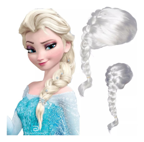 Bella Peluca 70cm Elsa Frozen 2 Realista Disfraz Gama Alta