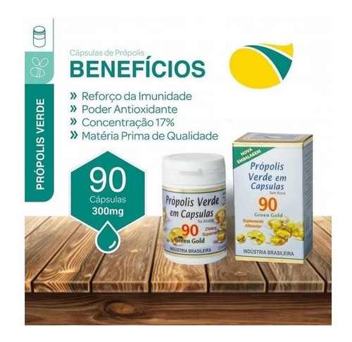 Própolis Verde Gold 90 Em Cápsulas C/90 - Apis Brasil