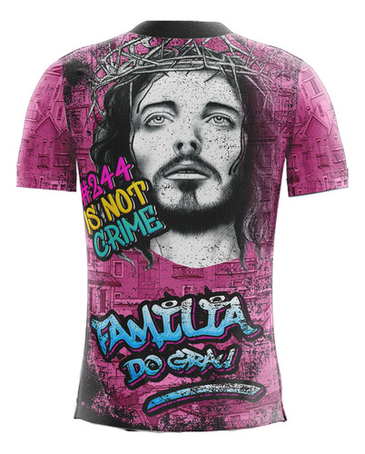 Camiseta Quebrada Favela Personalizada - Cria De Favela Rosa