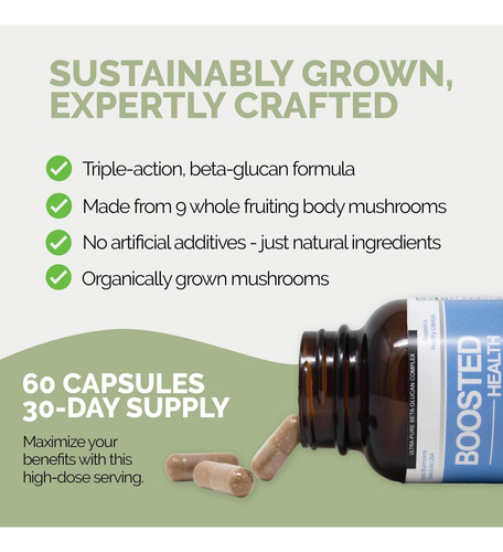 Boosted Health Complejo 9 Hongos 60 Cápsulas
