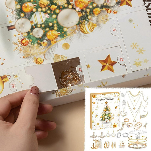 Navidad Adornos, Joyero De Navidad Con 24 Compartimentos