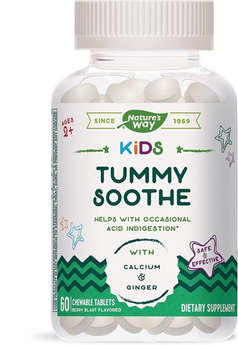 Nature's Way | Kids Tummy Soothe Calcium & Ginger | 2+ | X60