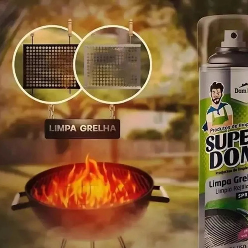 Limpa Grelha Desengordurante Brilho Churrasco Airfryer C/2un