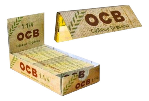  Papelillo Cáñamo Orgánico Ocb 1 1/4 25un X 50 Hojas   