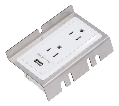 Enchufe Eléctrico De Piso, Enchufe Empotrado, 2 Tomas De Cor