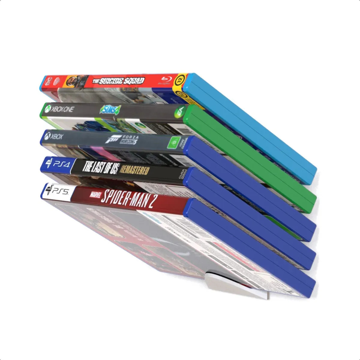 Suporte Jogos Parede Xbox Nintendo Ps5 Ps4 Xbox Dvd Modular Branco
