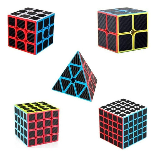 Paquete Cubo Mágico 2x2+3x3 + 4x4 + 5x5 + Pyraminx