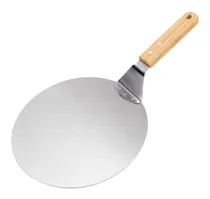 Comprar Pala Pizzera Redonda Inox Diámetro 30 Cms Mango Corto Madera