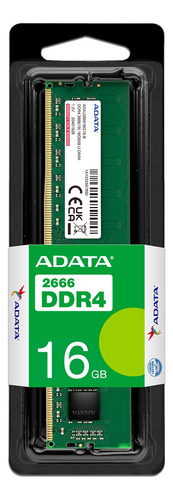 Memoria Dimm Adata Premier 16 Gb Ddr4, 2666mhz, Cl19,
