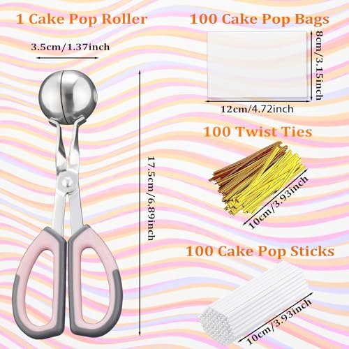 Kit Para Tartas, 100 Palitos Para Tartas, 100 Bolsas Para Ta