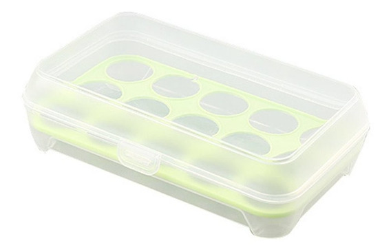 Protecci/ón del Medio Ambiente y no T/óxico Picnic Utilizado para Refrigerador de Cocina Contenedor de Almacenamiento de Huevos Huevera Doble de Pl/ástico Transporte de Huevos Bandeja de Huevos