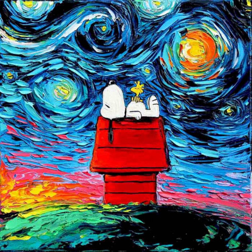 Imagen 1 de 4 de Diamond Painting Snoopy 30x40 Cms Envio Inmediato 