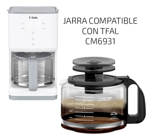 Jarra Compatible Con Cafetera Tfal Cm6931