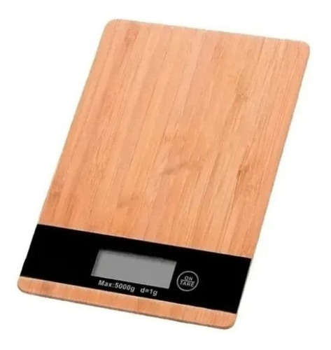 Balanza Digital Madera Bamboo 1gr A 5 Kg Cocina