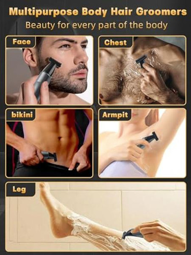 3 In 1 Electric Beard Trimmer For Men,wet/dry Body Shaver Gr