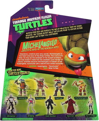 Boneco Tartarugas Ninja Michelangelo 10cms Lacrado