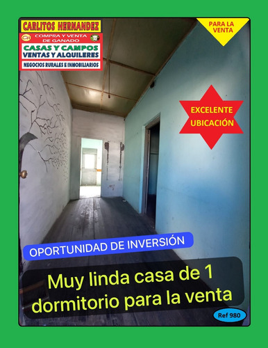  Ref 980) V - ** Oportunidad De Inversión Muy Linda Casa 1 Dormitorio Para La Venta En San José 