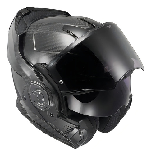 Casco para moto rebatible LS2 Advant escamoteável Advant X ff901 negro mate carbon talle S