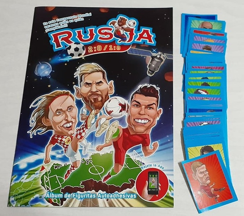 Album Rusija Caricaturas Rusia 2018 + 91 Figuritas A Pegar