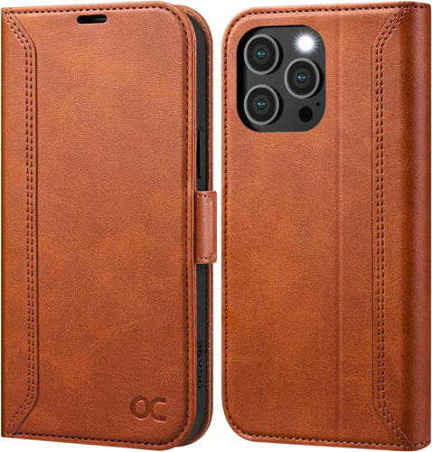 Funda Ocase Para iPhone 14 Pro Shockpr Wallet Brown2