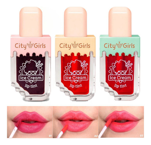12 Lip Tint Ice Cream Cg343 City Girls Atacado