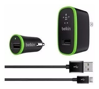 Cargador Belkin Micro Usb Kit 3 En 1 / 12w