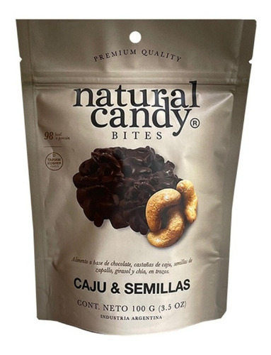 Caju Y Semillas Bañada En Chocolate Natural Candy Bites 100g