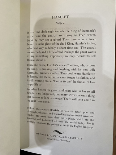 Oxford Bookworms Stage 2: Hamlet (versión) - Shakespeare (Usado)