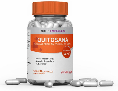 Quitosana Spirulina Psyllium Colágeno Vitaminas A E C Origin