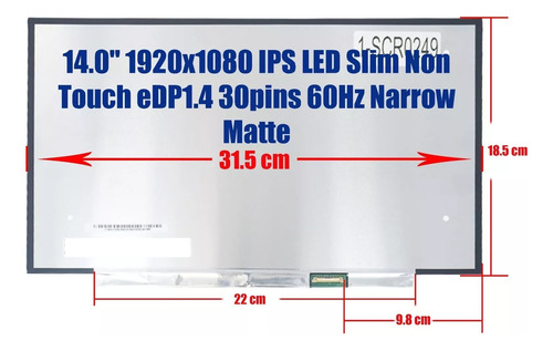 Pantalla Compatible Lenovo Ideapad 530s 81eu002msp 30 Pines