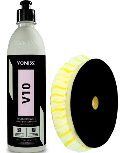 Kit Polimento Vonixx V10 + Boina 5'' Pirulito Leve Lincoln