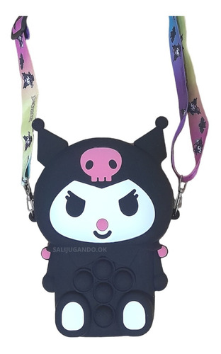 Bandolera Silicona Cartera Popit Kuromi Melody Regulable X1