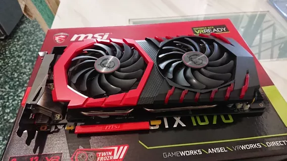 Placa De Video, Msi, Geforce Gtx 1070 Gaming X 8 Gb Gddr5